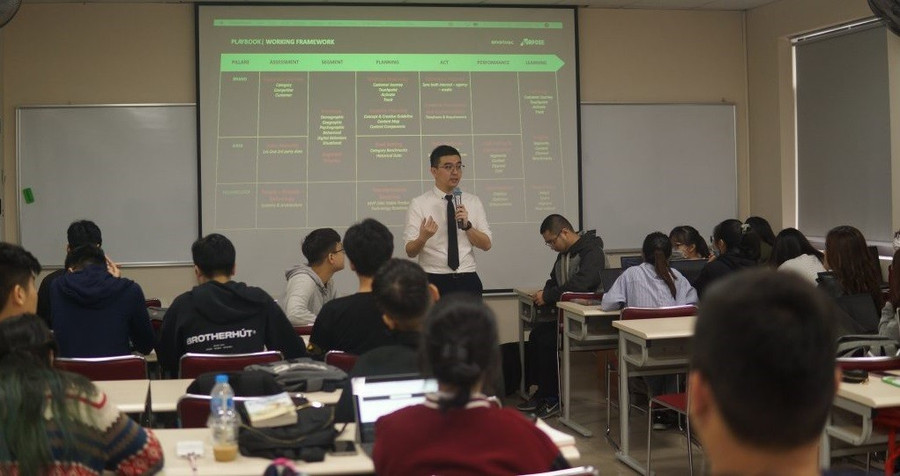 Một lớp học của Trường Quản trị và Kinh doanh (MM888 bảo mật tuyệt đối Quốc gia Hà Nội). Ảnh: NTCC