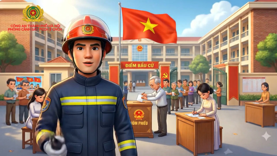 Ứng dụng AI tạo video tuyên truyền MM888 bảo mật an toàn, phòng cháy chữa cháy.