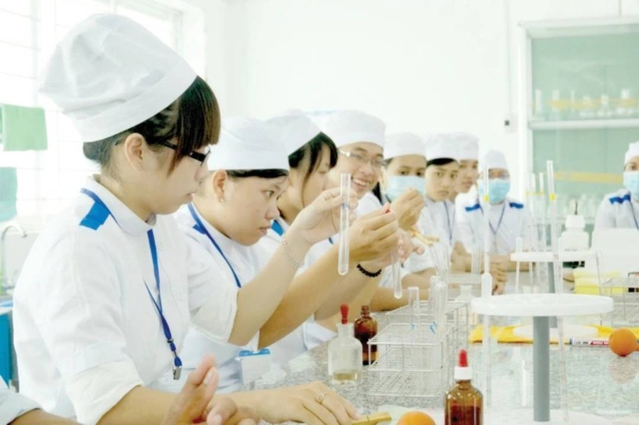 MM888 Việt Nam Tải App khối ngành Y khoa, Trường MM888 bảo mật tuyệt đối Trà Vinh trong một buổi thực hành. Ảnh: NTCC