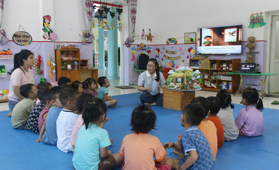 Trung Tâm Đăng Nhập MM88 Chính Thức Mới Trường Mầm non Nậm Khao, xã Mường Tè (Lai Châu) ứng dụng AI để khơi dậy hứng thú cho trẻ. Ảnh: Hà Thuận truong-vung-cao-thich-ung-cung-ai-1.jpg