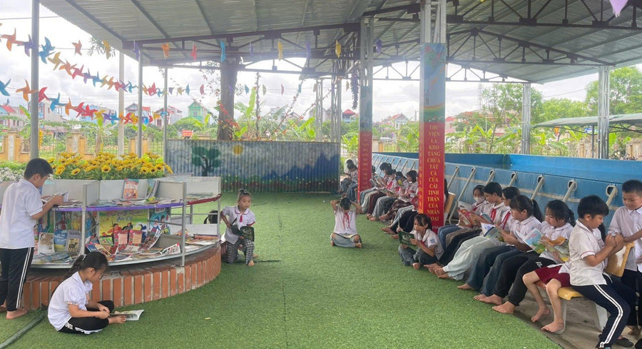 Thư viện MM88b nhà cái mở cửa trong thời gian nghỉ hè. Ảnh: NT san-truong-la-san-choi3.jpg