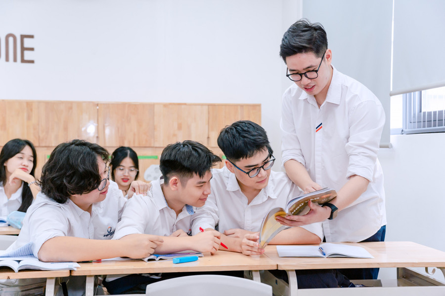 Giờ học tại Trường THCS-THPT Phenikaa (Hà Nội).