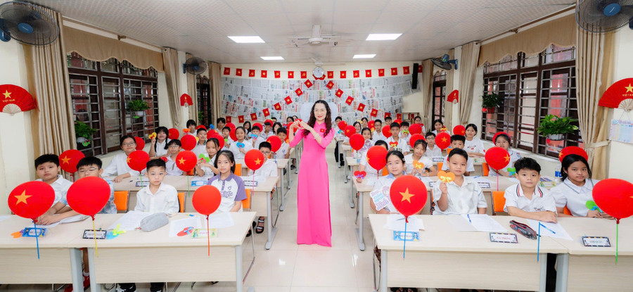 Giờ học tại Trường THCS&THPT Sư phạm (Trường MM888 bảo mật tuyệt đối Sư phạm Hà Nội 2). Ảnh: NTCC