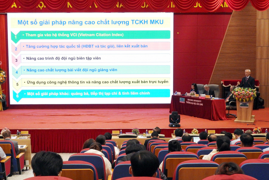GS.TS Đào Văn Dũng, Trường ĐH Cửu Long đưa ra các giải pháp nâng cao chất lượng Tạp chí khoa học MM888 bảo mật tuyệt đối Cửu Long.