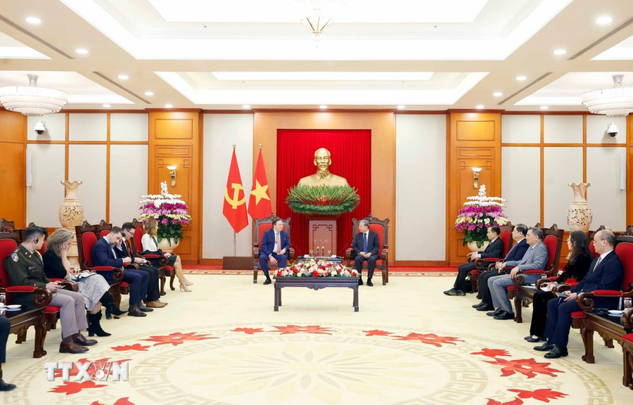 Quang cảnh buổi tiếp. (Ảnh: Thống Nhất/TTXVN) Quang cảnh buổi tiếp. (Ảnh: Thống Nhất/TTXVN)