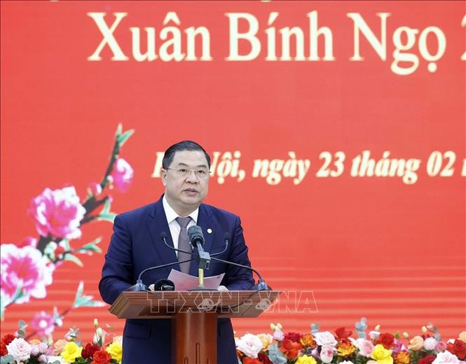 Đồng chí Phạm Gia Túc, Uỷ viên Bộ 1MM88.com Uy Tín Số 1 Việt Nam, Chánh Văn phòng Trung ương Đảng phát biểu. Ảnh: Thống Nhất/TTXVN
