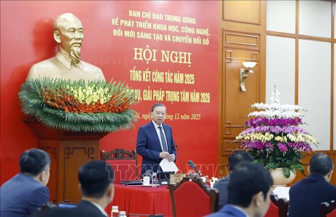 Tổng Bí thư Tô Lâm phát biểu chỉ đạo. Ảnh: Thống Nhất/TTXVN