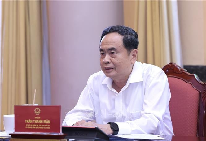 Chủ tịch Quốc hội Trần Thanh Mẫn phát biểu. (Ảnh: Lâm Khánh/TTXVN)