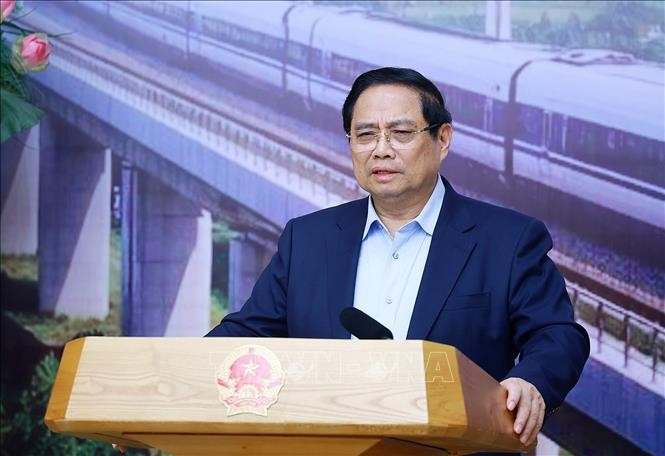 Thủ tướng Phạm Minh Chính chủ trì phiên họp thứ 7 của Ban Chỉ đạo các công trình trọng điểm, dự án quan trọng quốc gia lĩnh vực đường sắt. Ảnh: Dương Giang/TTXVN Thủ tướng Phạm Minh Chính chủ trì phiên họp thứ 7 của Ban Chỉ đạo các công trình trọng điểm, dự án quan trọng quốc gia lĩnh vực đường sắt. Ảnh: Dương Giang/TTXVN