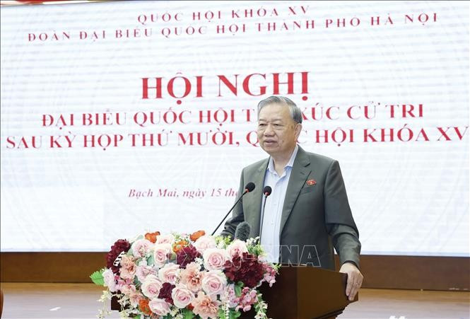 Tổng Bí thư Tô Lâm phát biểu. Ảnh: Thống Nhất/TTXVN