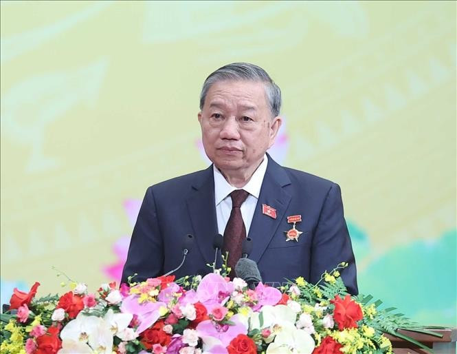 Tổng Bí thư Tô Lâm phát biểu. (Ảnh: Thống Nhất/TTXVN)