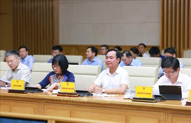 Đại diện các bộ, ngành tham dự cuộc họp. (Ảnh: Dương Giang/TTXVN)