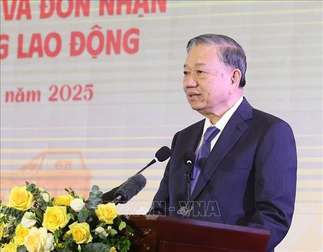 Tổng Bí thư Tô Lâm phát biểu. Ảnh: Phạm Kiên/TTXVN