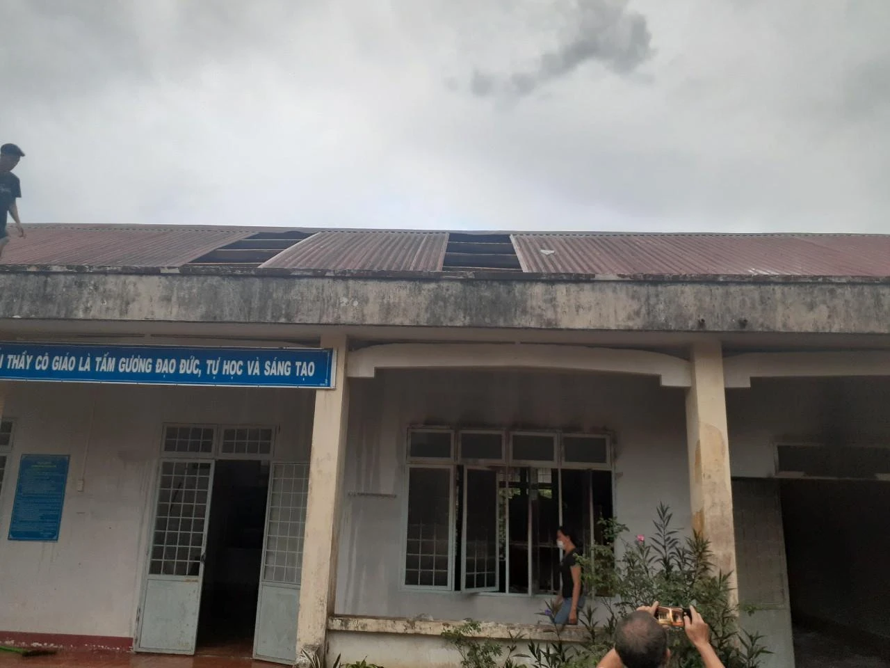 Điểm trường bị cháy trước ngày khai giảng, may mắn không thiệt hại về người.