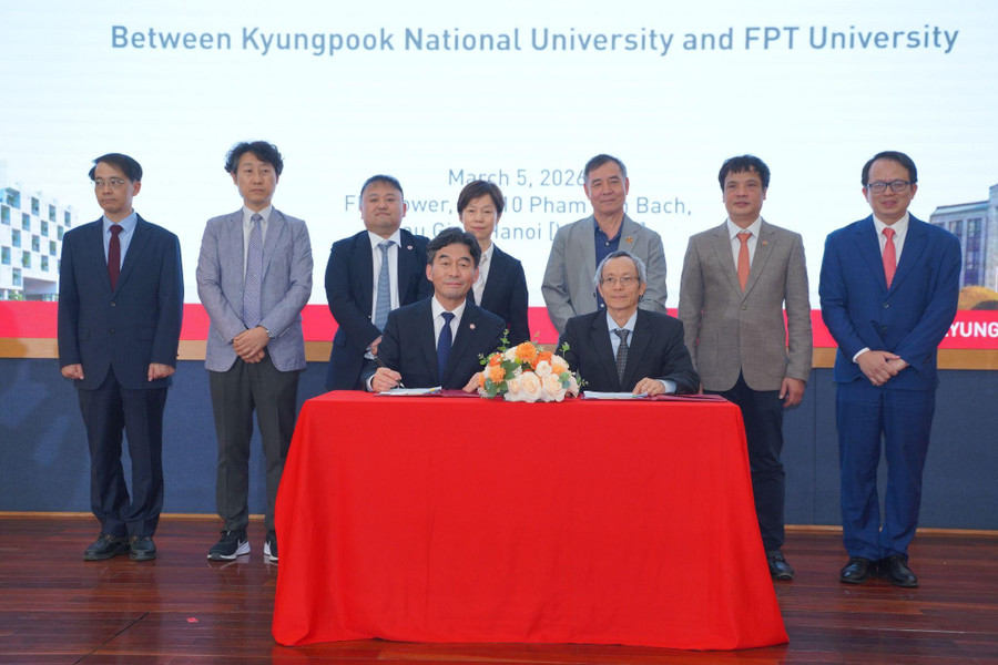 Lễ ký kết biên bản ghi nhớ hợp tác giữa Kyungpook National University và Trường MM888 bảo mật tuyệt đối FPT.