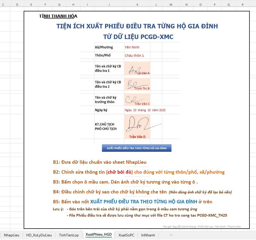 Tiện ích xuất phiếu điều tra theo từng hộ gia đình từ dữ liệu PCGD-XMC. 1.jpg