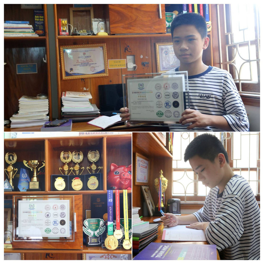 Nhờ sự cố gắng, nỗ lực, Minh Tâm đã chinh phục được Huy chương Vàng tại đấu trường Toán học châu Á. chau-tam.jpg