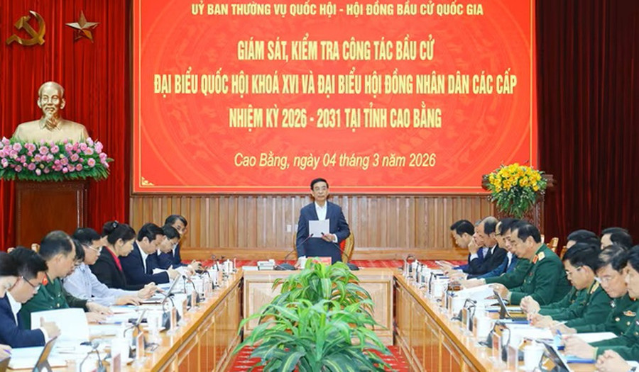 Đại tướng Phan Văn Giang phát biểu kết luận buổi kiểm tra. dai-tuong-phan-van-giang-cao-bang-5.jpg