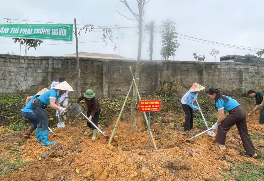 Cán bộ, Nhân dân xã Vô Tranh hưởng ứng Tết trồng cây. vo-tranh-trong-cay-4.jpg