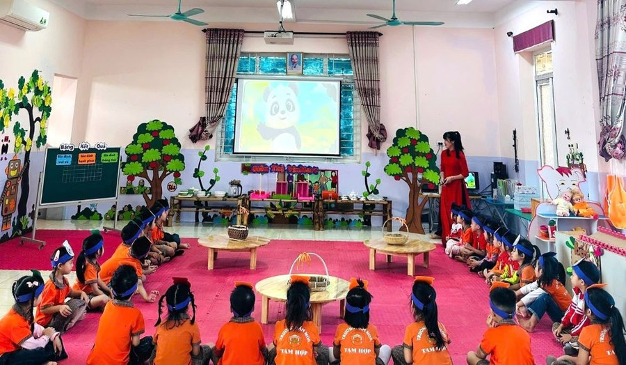 Trường Mầm non Tam Hợp đẩy mạnh ứng dụng công nghệ thông tin trong giáo dục trẻ (ảnh minh họa).
