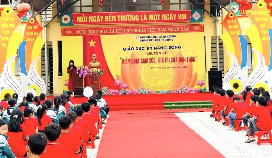 Hoạt động giáo dục kỹ năng sống với chủ đề “Kiểm soát cảm xúc - Giá trị của bản thân” tại Trường Tiểu học Hy Cương. hy-cuong-2.jpg