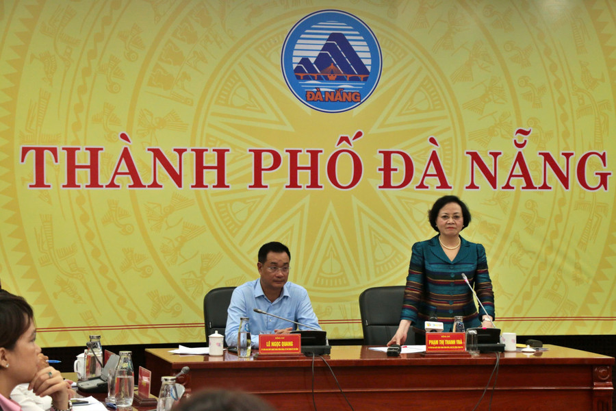 Phó Thủ tướng Phạm Thị Thanh Trà tại buổi làm việc. 2f1e8c68cf8c43d21a9d.jpg