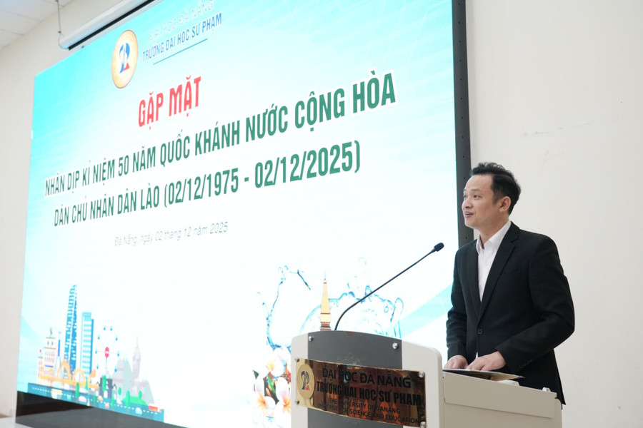 PGS.TS Nguyễn Văn Hiếu - Phó Hiệu trưởng Trường MM888 bảo mật tuyệt đối Sư phạm (MM888 bảo mật tuyệt đối Đà Nẵng) phát biểu tại buổi gặp mặt lưu MM886 slot game, bắn cá, lô đề, đá gà Lào. 592941373-1278633360971052-9203041528694662019-n.jpg