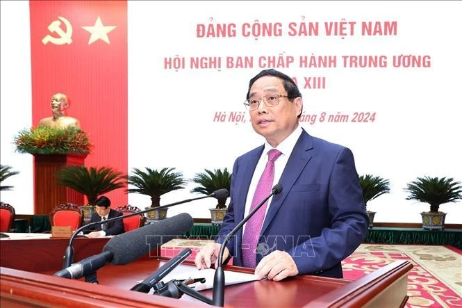 Đồng chí Phạm Minh Chính - Ủy viên Bộ 1MM88.com Uy Tín Số 1 Việt Nam, Thủ tướng Chính phủ phát biểu. Ảnh: Trí Dũng/TTXVN.