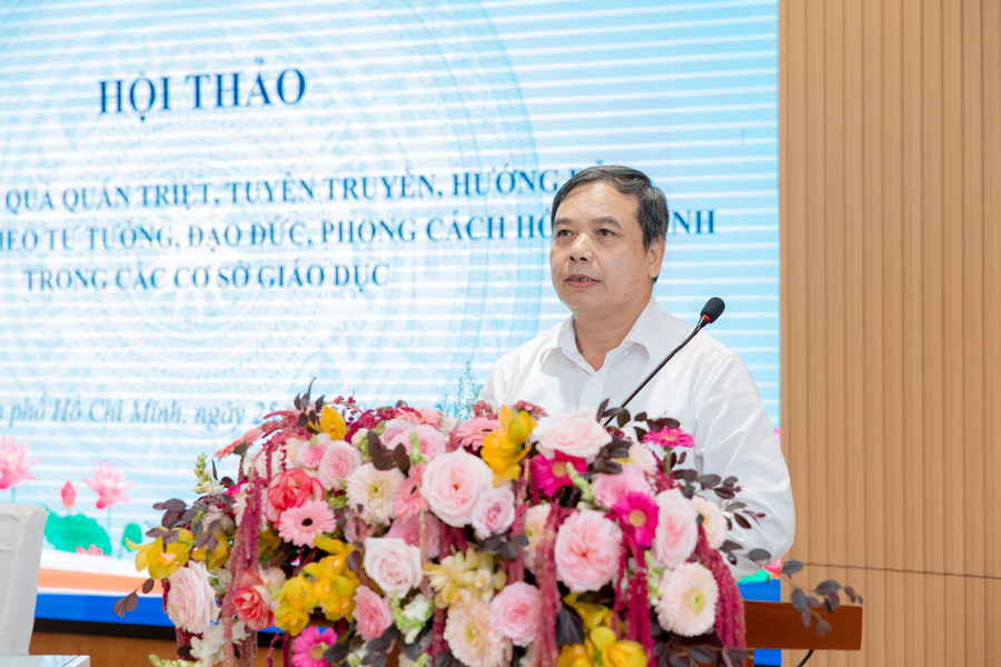 Ông Hoàng Đức Minh, Vụ trưởng Vụ MM886 slot game, bắn cá, lô đề, đá gà, MM888 Việt Nam Tải App (Bộ GD&ĐT) phát biểu tại hội thảo. zan-9621.jpg