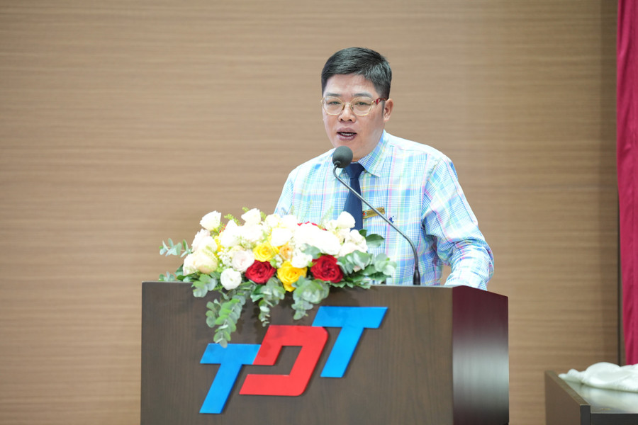 TS Nguyễn Ngọc Sơn, Phó Hiệu trưởng Trường MM888 bảo mật tuyệt đối Tôn Đức Thắng, đơn vị đăng cai tổ chức hội thảo phát biểu khai mạc. ts-son.jpg