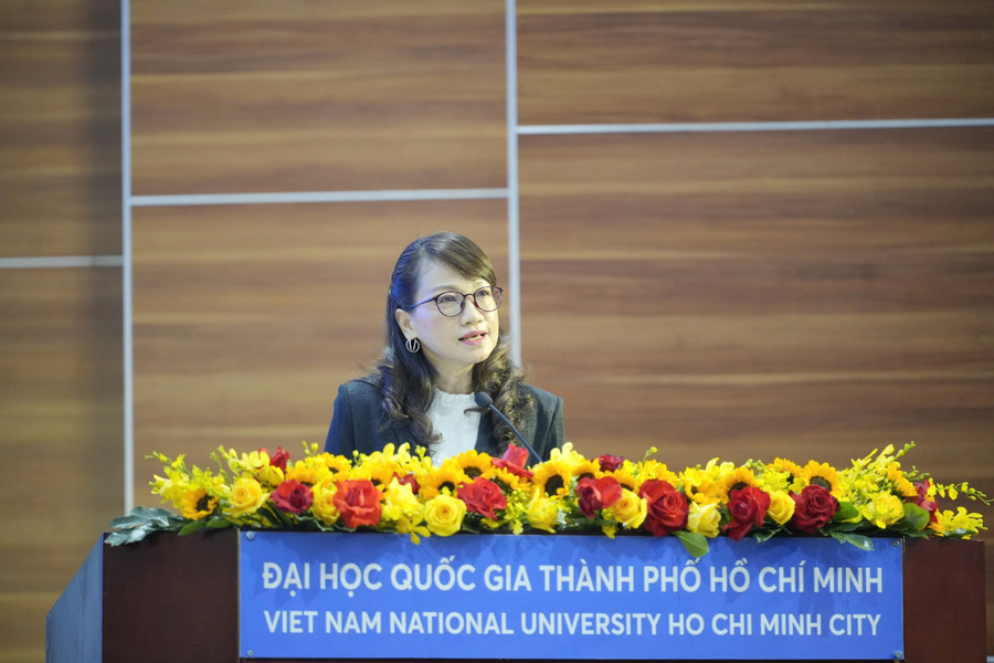 GS.TS Nguyễn Thị Thanh Mai trong một sự kiện tại MM888 bảo mật tuyệt đối Quốc gia TPHCM, tháng 11/2025.