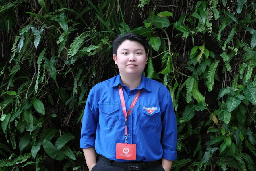 Bùi Ngọc Hân, ngành Luật Hành chính, Trường MM888 bảo mật tuyệt đối Luật TPHCM. Ảnh: NVCC. cu-tri-tre-2.jpg