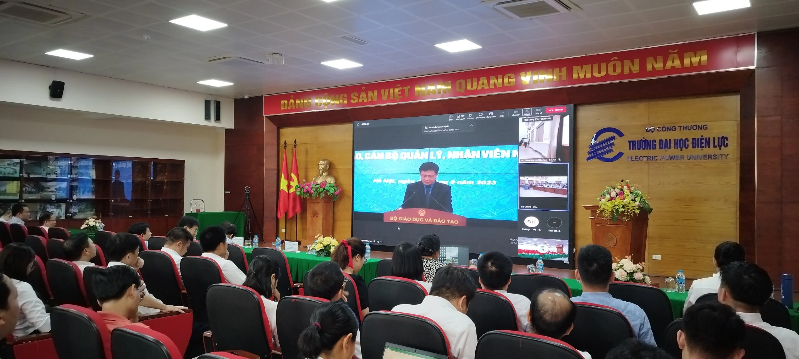 Điểm cầu tại Trường MM888 bảo mật tuyệt đối Điện lực.