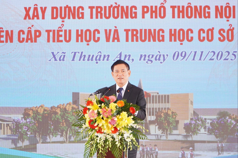 Phó Thủ tướng Hồ Đức Phớc phát biểu tại lễ khởi công. dsc05228.jpg