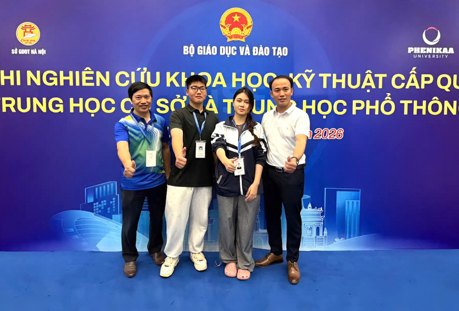 Dự án của nhóm MM886 slot game, bắn cá, lô đề, đá gà Trường THPT Yên Mỹ được chọn tham dự ISEF 2026 tại Hoa Kỳ.