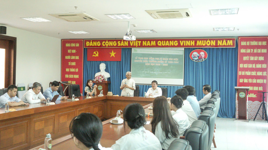 PGS.TS Đoàn Văn Điện phát biểu tại buổi lễ. 2567068957761155855.jpg