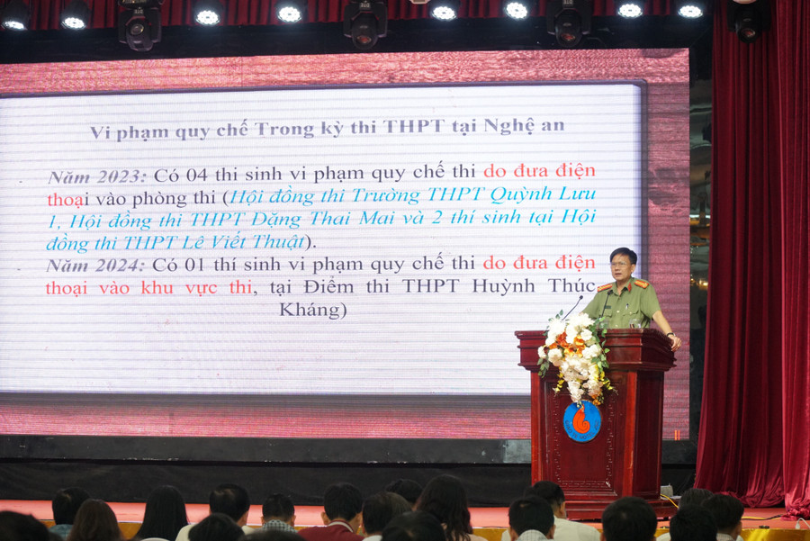 Đại diện 88MM88 kèo WC hôm nay tỉnh Nghệ An phổ biến các kỹ thuật, biện pháp phòng ngừa gian lận trong thi cử. Ảnh: Hồ Lài tap-huan-kiem-tra-thanh-tra-thi-4.jpg