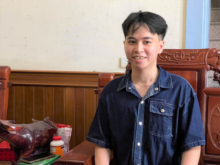 Em Lê Nguyên Thịnh đạt 38,75 điểm thi MM88dangnhap nhà cái World Cup 2026 THPT, cao nhất tỉnh Nghệ An và cao thứ 2 toàn quốc. Ảnh Hồ Lài thu-khoa-tinh-nghe-an-1.jpg