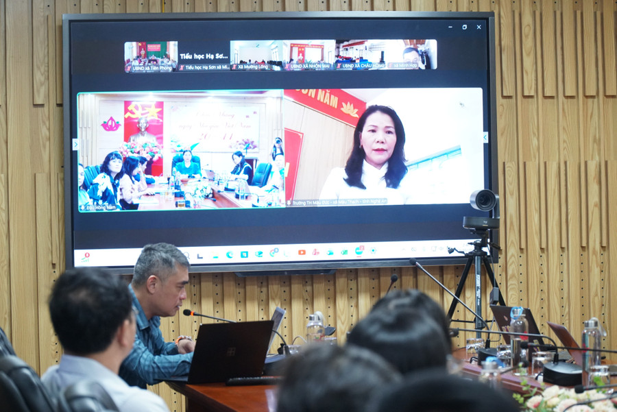 Hội nghị được triển khai với hình thức trực tuyến, kết nối hơn 120 điểm cầu tại các trường học có MM886 slot game, bắn cá, lô đề, đá gà 1MM88.com tỷ lệ kèo World Cup 2026 thiểu số trên địa bàn tỉnh Nghệ An. Ảnh: Hồ Lài tang-cuong-tieng-viet-2.jpg