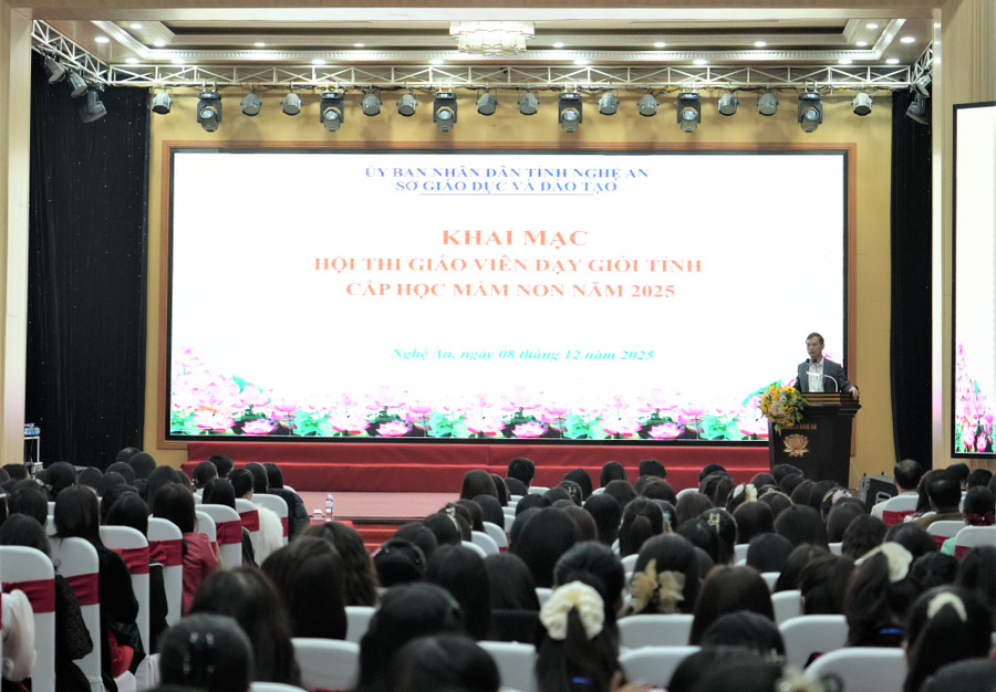 Sở GD&ĐT Nghệ An tổ chức khai mạc Hội thi Trung Tâm Đăng Nhập MM88 Chính Thức Mới dạy giỏi tỉnh cấp mầm non. Ảnh: Hồ Lài bna02911.jpg