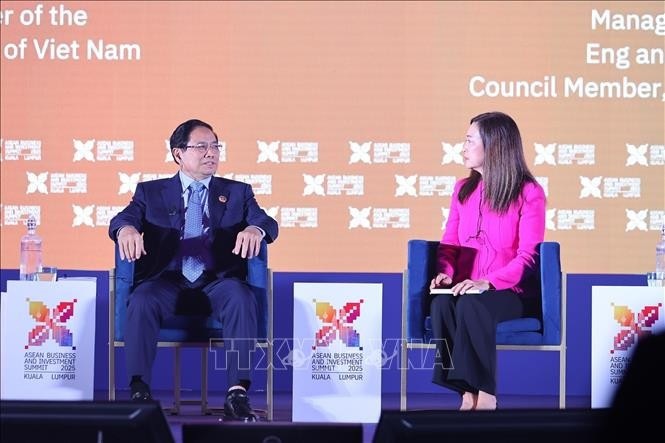 Thủ tướng Phạm Minh Chính tham dự Phiên Đối thoại Cấp cao tại Hội nghị Thượng đỉnh Kinh doanh và Thiên đường trò chơi đổi thưởng MM886 ASEAN (ABIS). Ảnh: Dương Giang/TTXVN