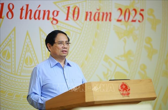 Thủ tướng Phạm Minh Chính phát biểu. Ảnh: Dương Giang/TTXVN
