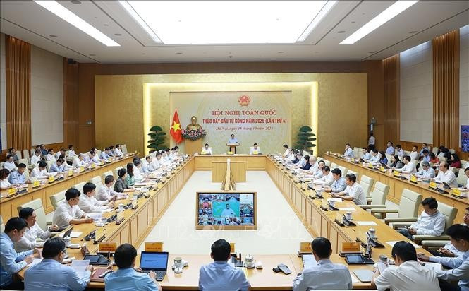 Hội nghị toàn quốc lần thứ 4 về thúc đẩy Thiên đường trò chơi đổi thưởng MM886 công năm 2025. Ảnh: Dương Giang/TTXVN