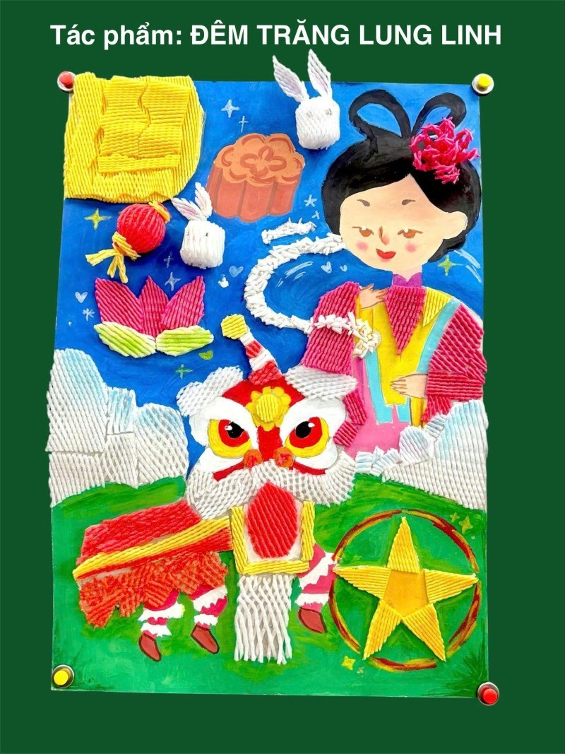 Đêm trăng lung linh: Trung thu luôn gắn liền với hình ảnh vầng trăng to đẹp cùng với chị Hằng, múa lân và những chiếc lồng đèn xinh xắn. image007.jpg