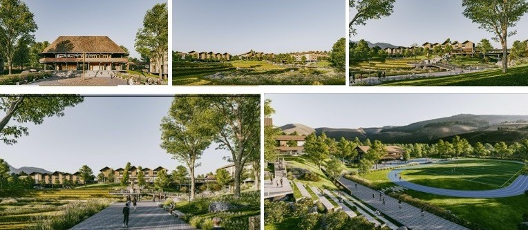 Phối cảnh xây dựng các trường nội trú liên cấp vùng biên giới A Lưới, TP Huế trong thời gian tới.