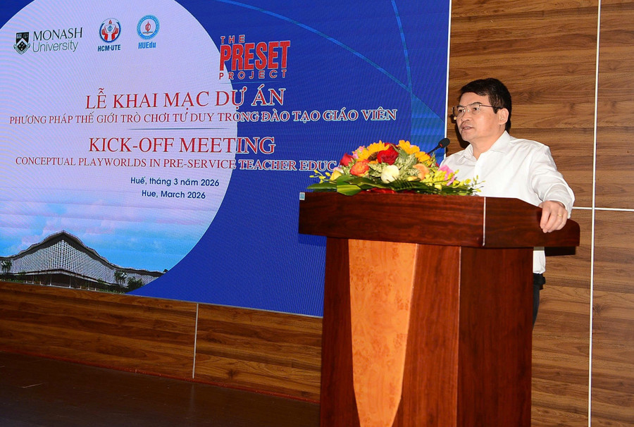 TS Phạm Tuấn Anh, Phó Cục trưởng Cục Nhà giáo và Cán bộ quản lý, Bộ GD&ĐT phát biểu. a1-the-gioi-tro-choi-tu-duy.jpg