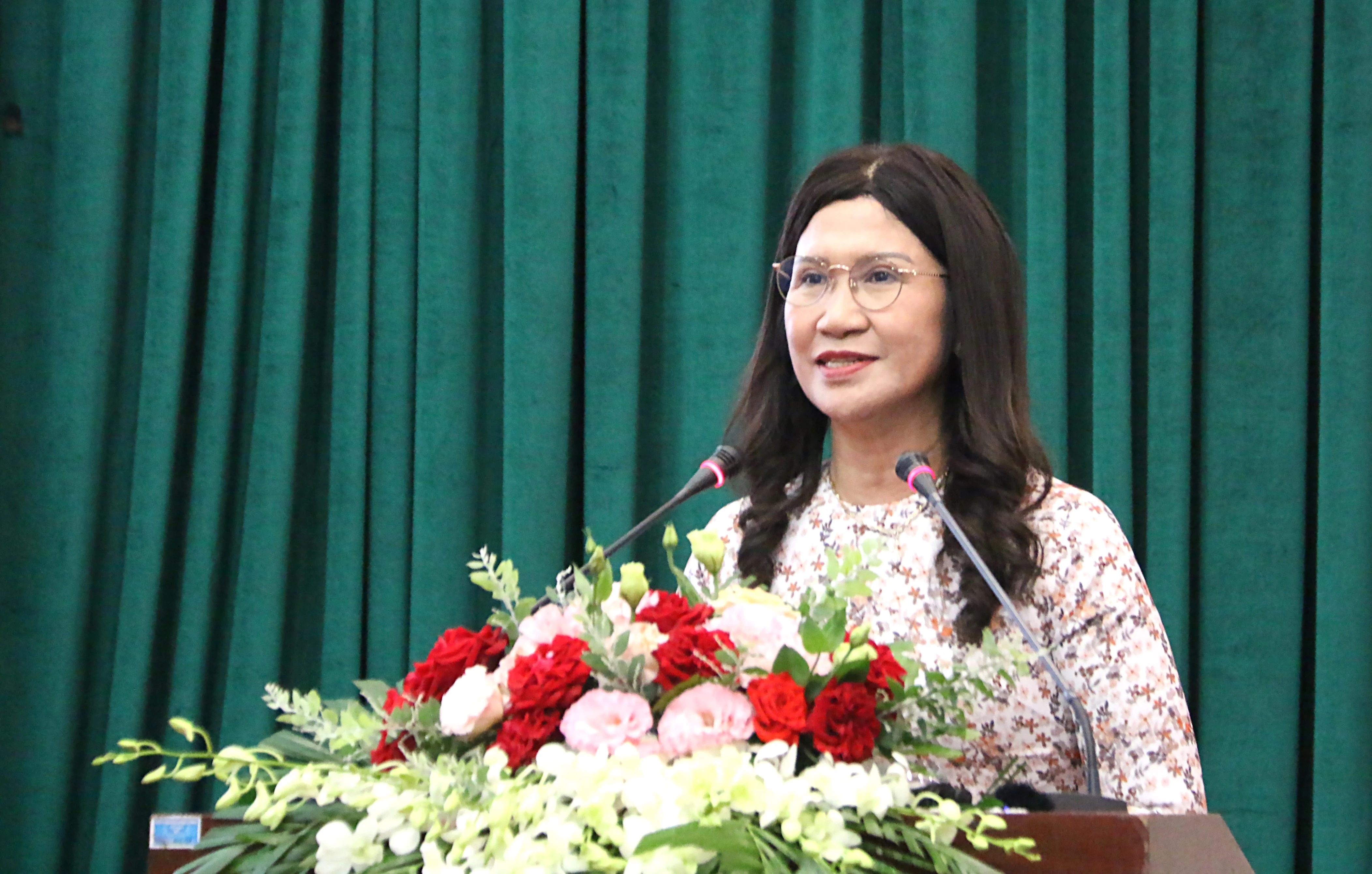 Bà Tôn Thị Ngọc Hạnh - Phó Chủ tịch UBND tỉnh Đắk Nông phát biểu tại buổi lễ - Ảnh: TT.