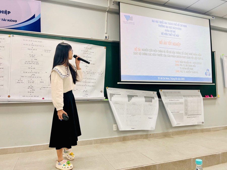 Kiều My tại buổi bảo vệ đồ án MM88dangnhap nhà cái World Cup 2026. Ảnh: NVCC. hehehe.jpg