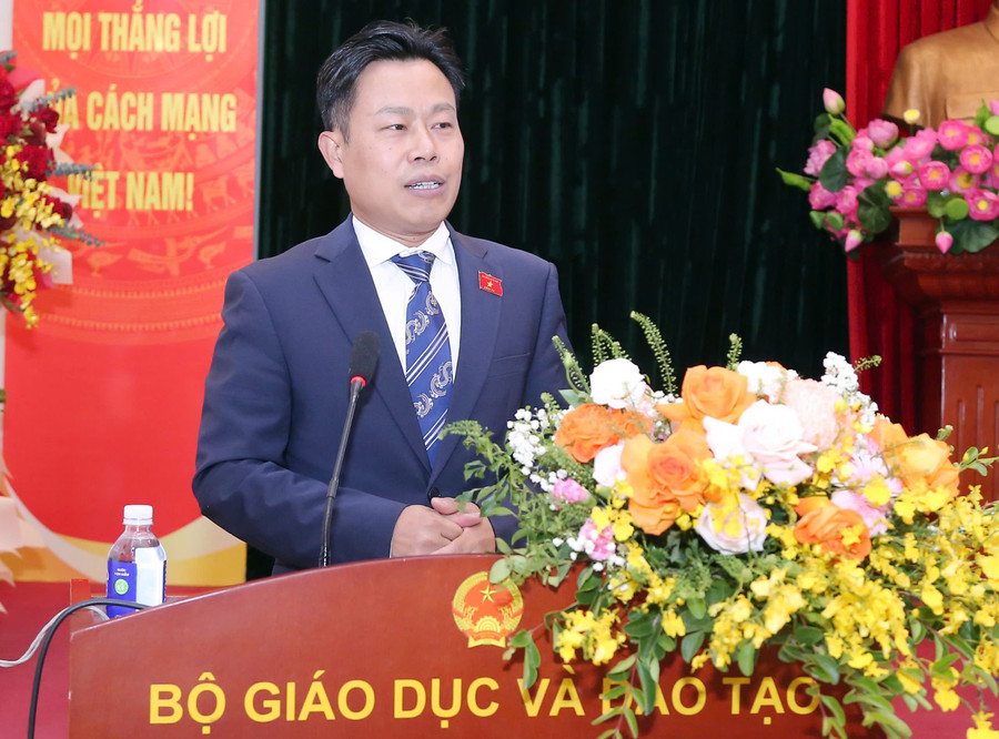 Thứ trưởng Lê Quân phát biểu tại buổi gặp mặt. thutruonglequan.jpg
