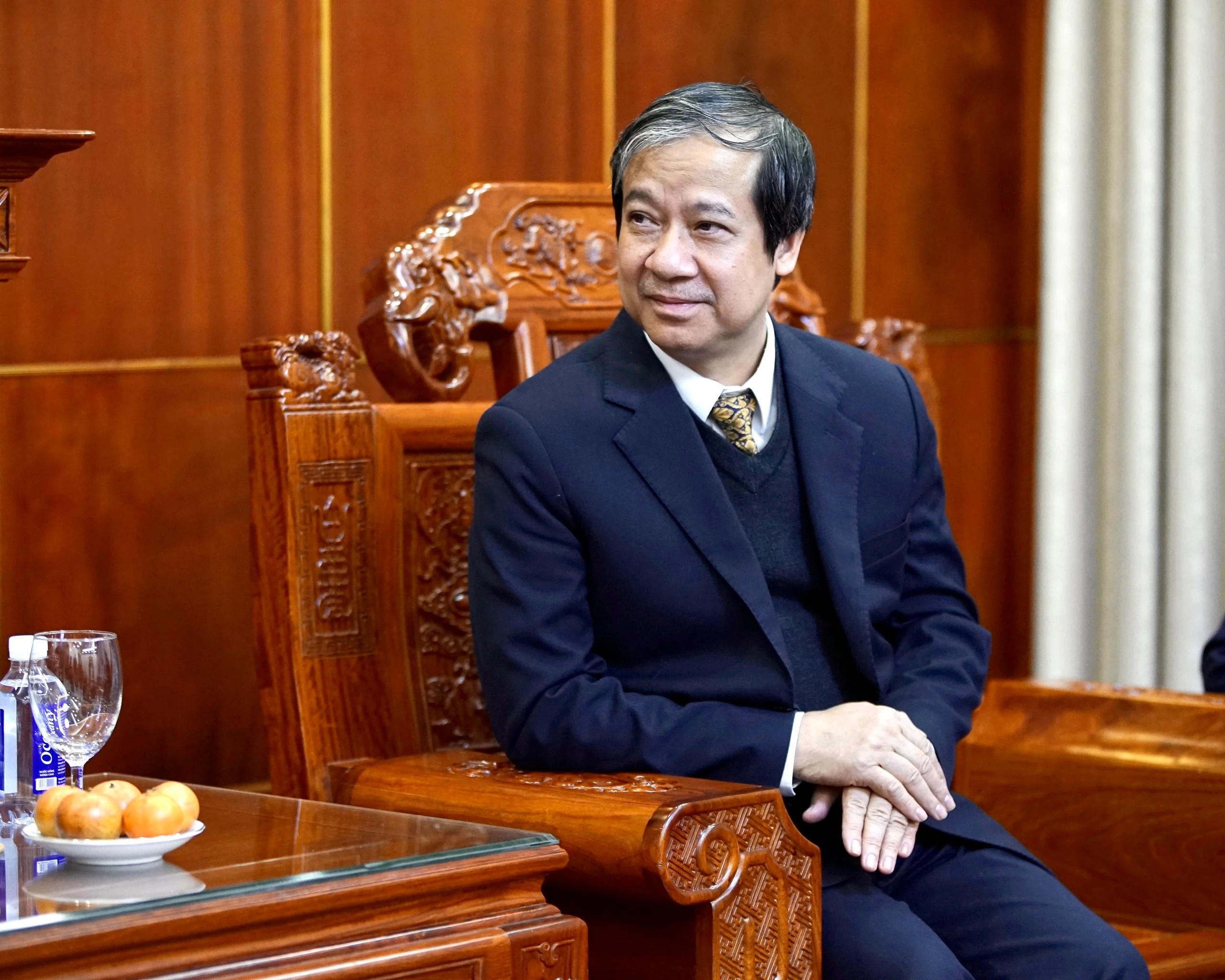 Bộ trưởng Nguyễn Kim Sơn tại buổi tiếp. Bộ trưởng Nguyễn Kim Sơn tại buổi tiếp.